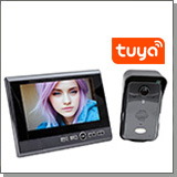 Комплект: беспроводной TUYA/WiFi домофон для дома KiVOS-7 REC-TUYA (1+1)